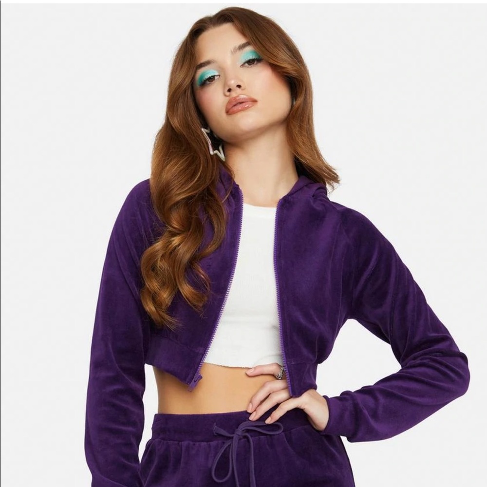 Plum Y2K Dreams Velour Tracksuit